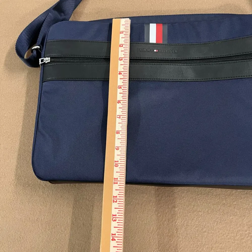 Tommy Hilfiger Smart Nylon Navy Blue Messenger Laptop Crossbody Bag Unisex